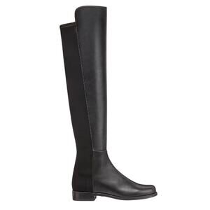 Stewart Weitzman 5050 Over The Knee Boots ($850) Black Leather Size 8.5M
